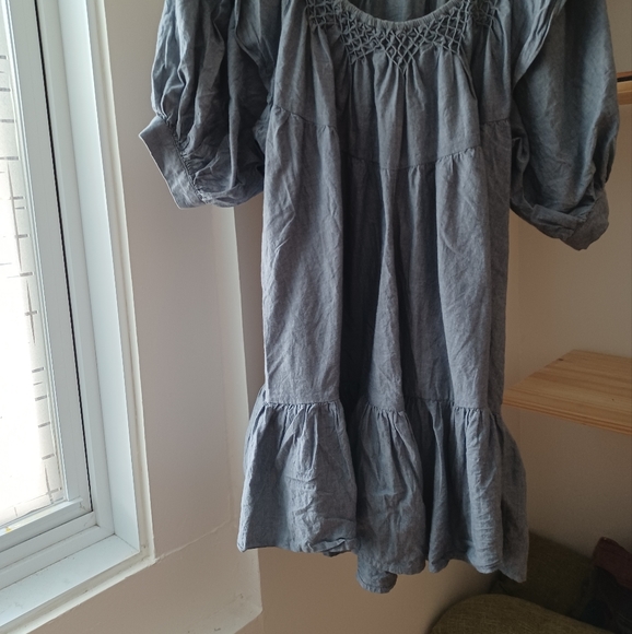 Free People AMELIE MINI DRESS IN INDIGO - Picture 6 of 10